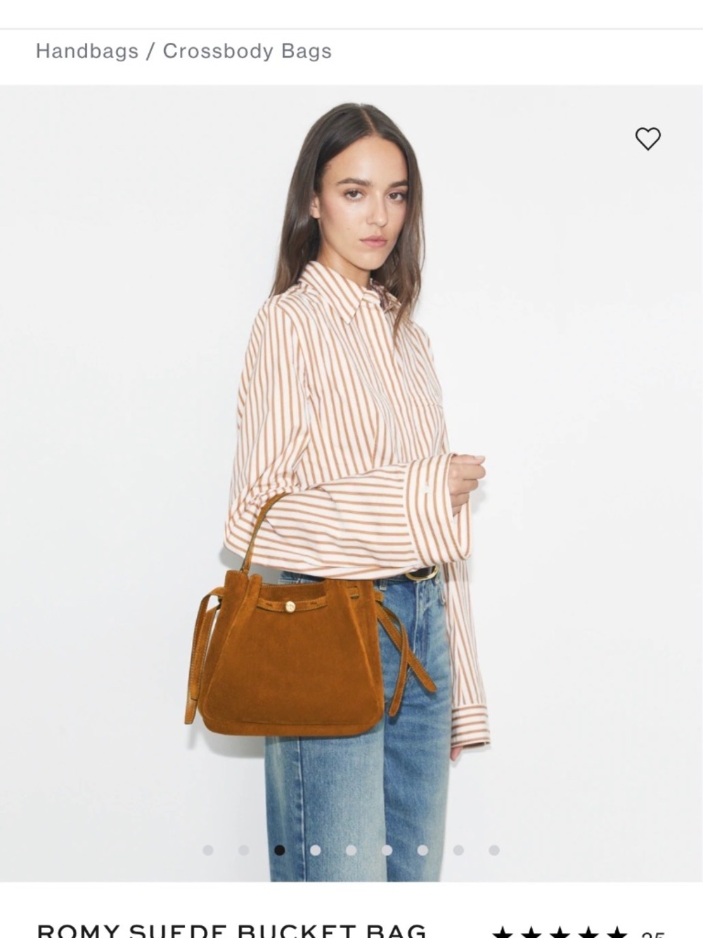 Tory Burch Romy Suede Bucket Bag in Caramel
